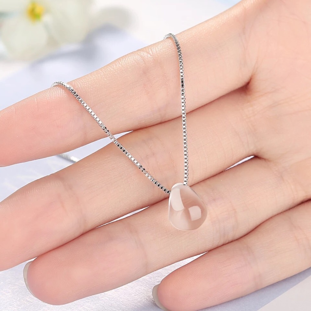 New S925 Silver Tears Pendant Necklace - Picture 3 of 4